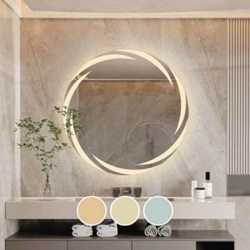 LED-1 Καθρέπτης Τοίχου - Φωτιζόμενος - Αφής, με 3 επιλογές εναλλαγής χρωμάτων Κωδικός: [Ε-00026300] Ε7180,11 ΔΙΑΣΤΑΣΕΙΣ Φ60cm