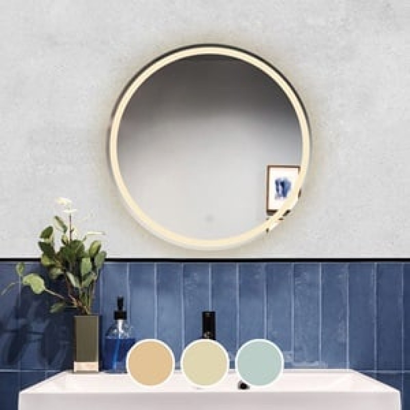 LED-2 Καθρέπτης Τοίχου - Φωτιζόμενος - Αφής, με 3 επιλογές εναλλαγής χρωμάτων Κωδικός: [Ε-00026302] Ε7180,21 ΔΙΑΣΤΑΣΕΙΣ Φ60cm