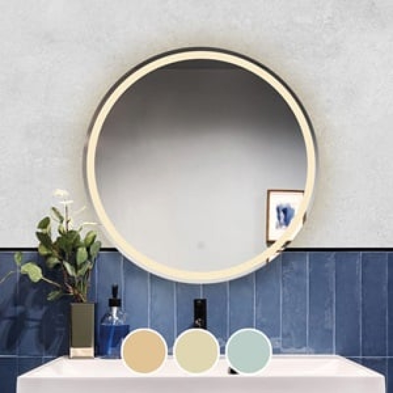 LED-2 Καθρέπτης Τοίχου - Φωτιζόμενος - Αφής, με 3 επιλογές εναλλαγής χρωμάτων Κωδικός: [Ε-00026303] Ε7180,22 ΔΙΑΣΤΑΣΕΙΣ Φ80cm