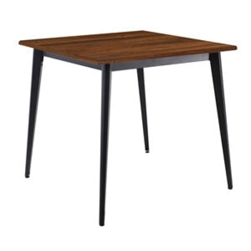 VIDAL Τραπέζι Μέταλλο Βαφή Μαύρο, Επιφάνεια 80x80cm/16mm Contract Sliq Walnut Κωδικός: [Ε-00026306] Ε0686,S ΔΙΑΣΤΑΣΕΙΣ 81x81x73cm