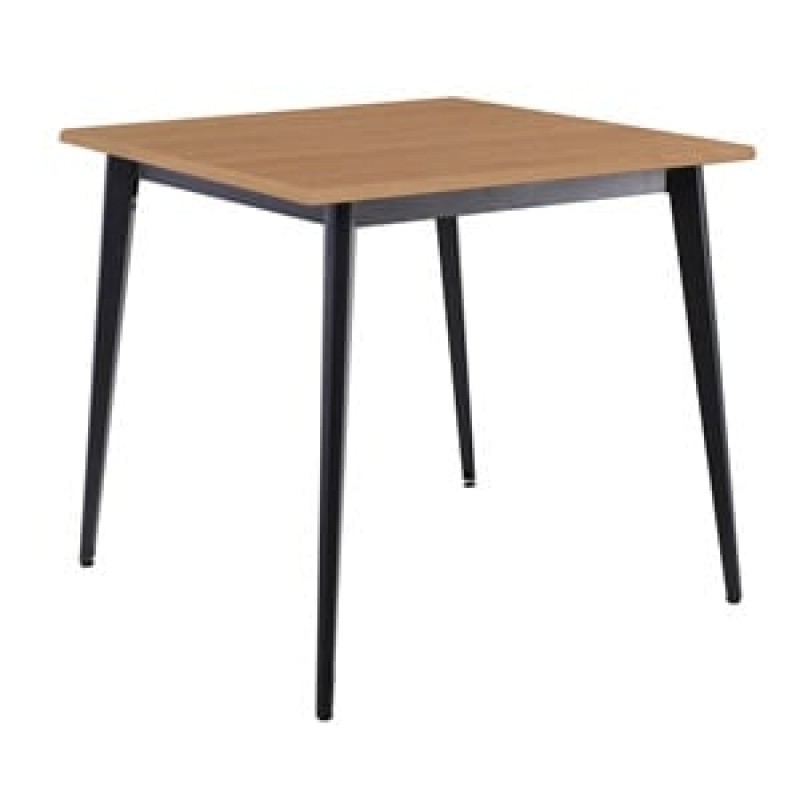 VIDAL Τραπέζι Μέταλλο Βαφή Μαύρο, Επιφάνεια 80x80cm/16mm Contract Sliq Beech Κωδικός: [Ε-00026307] Ε0686,S1 ΔΙΑΣΤΑΣΕΙΣ 81x81x73cm