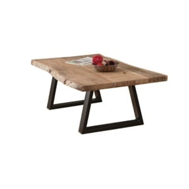 LIZARD-W Slim Τραπέζι Σαλονιού Καθιστικού, Μέταλλο Βαφή Μαύρο, Ξύλο Ακακία Φυσικό Κωδικός: [Ε-00026310] ΕΑ7101,SW ΔΙΑΣΤΑΣΕΙΣ 115x65x40cm Solid Wood 25mm