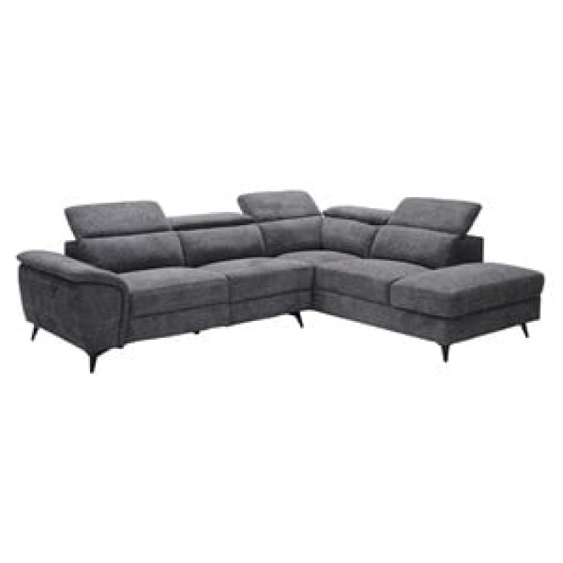 ROMEO Καναπές-Relax, Αριστερή Γωνία,Ύφασμα Γκρι, Αποθ.χώρος, Μία θέση με ηλεκτρική ανάκληση Κωδικός: [Ε-00026522] Ε9584,1 ΔΙΑΣΤΑΣΕΙΣ 284x224x76cm