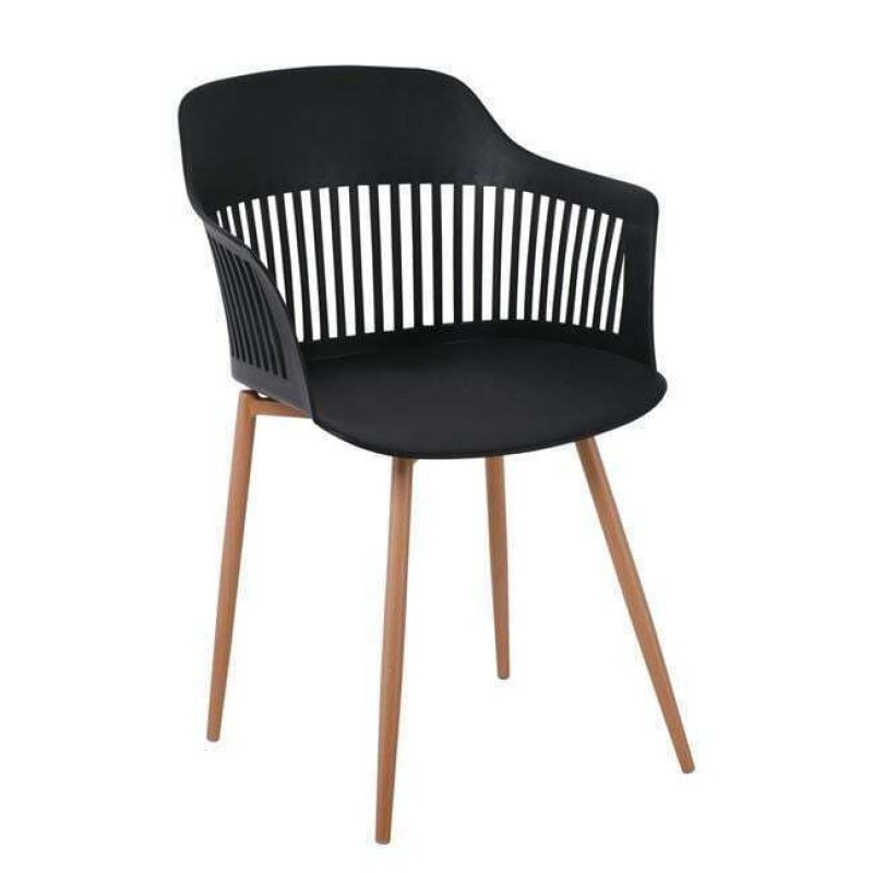 LOUISE Πολυθρόνα Μέταλλο Βαφή Φυσικό, PP-UV Μαύρο (εκτός συσκευασίας) Κωδικός: [Ε-00024346] ΕΜ165,Ν2W ΔΙΑΣΤΑΣΕΙΣ 59x58x82cm