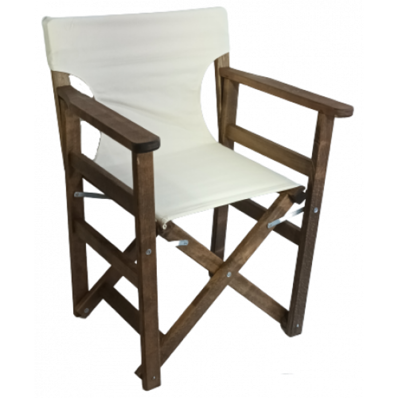 ΚΛΑΣΣΙΚΗ πολυθρόνα σκηνοθέτη εμποτισμού ΚΑΡΥΔΙ / 63x55xΗ85