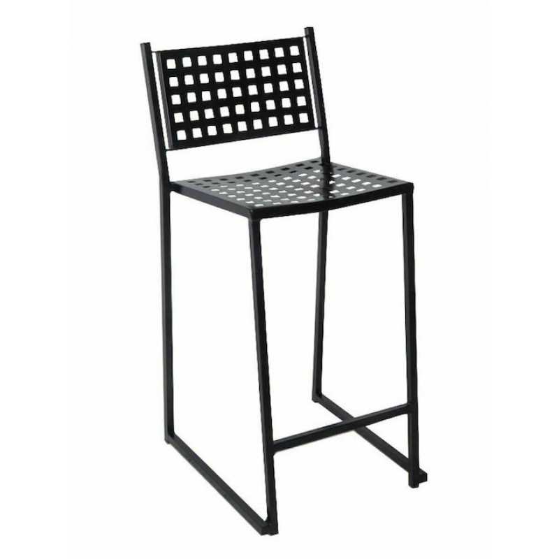 CAPRICE Σκαμπό BAR-Pro με Πλάτη Στοιβαζόμενο, Μέταλλο Βαφή Μαύρο Κωδικός: [Ε-00018009] Ε5148