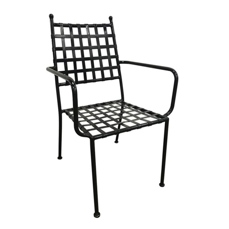 PATON Πολυθρόνα Κήπου Βεράντας, Μέταλλο Βαφή Μαύρο Mesh - Στοιβαζόμενη Κωδικός: [Ε-00020290] Ε5143,2 ΔΙΑΣΤΑΣΕΙΣ 54x62x92cm