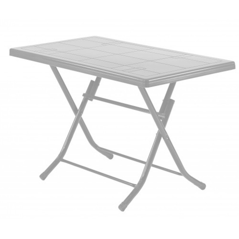 FOLDING TABLE τραπέζι κήπου μεταλλικό-πλαστικό ΛΕΥΚΟ, 68x118xh75