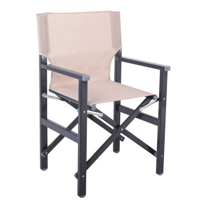 Σκηνοθέτη Πολυθρόνα, Αλουμίνιο Ανθρακί (1,2mm), Textilene Μπεζ (Μονοκόμματο), Πτυσσόμενη Κωδικός: [Ε-00024302] Ε2601,4Μ ΔΙΑΣΤΑΣΕΙΣ 55x46x88cm Συσκευασία 4 Τεμαχίων