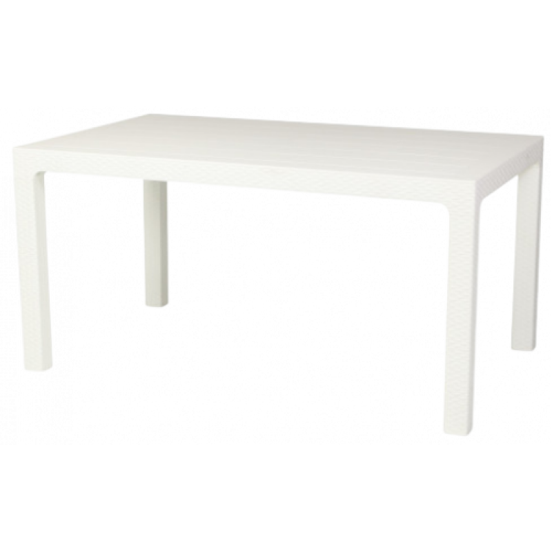ARIZONA τραπέζι κήπου polypropylene ΛΕΥΚΟ, 80x140xh75