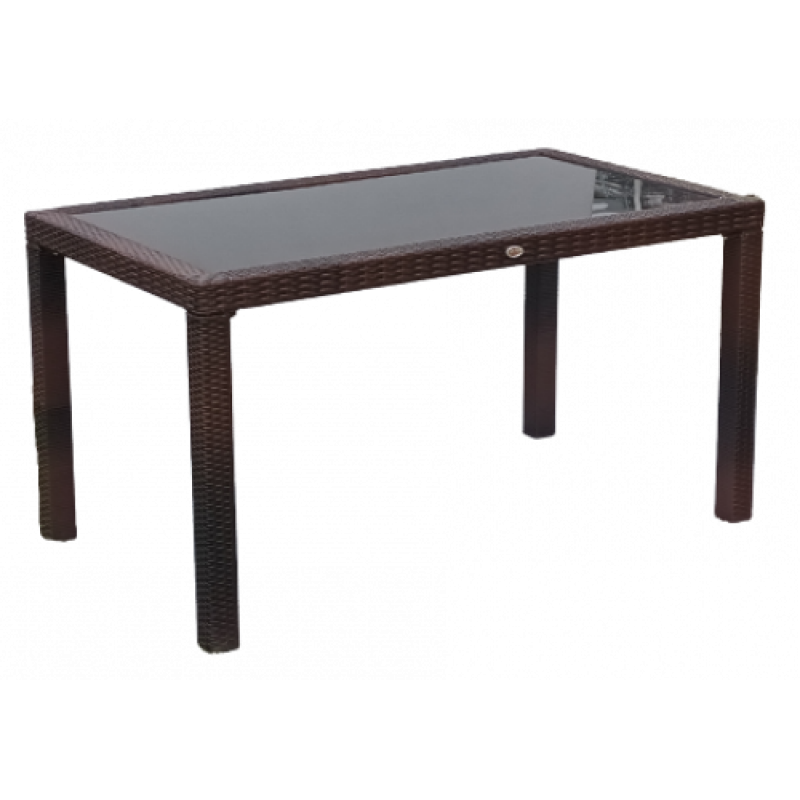 MO-032 τραπέζι κήπου αλουμινίου wicker ΚΑΦΕ, 70x120xh75