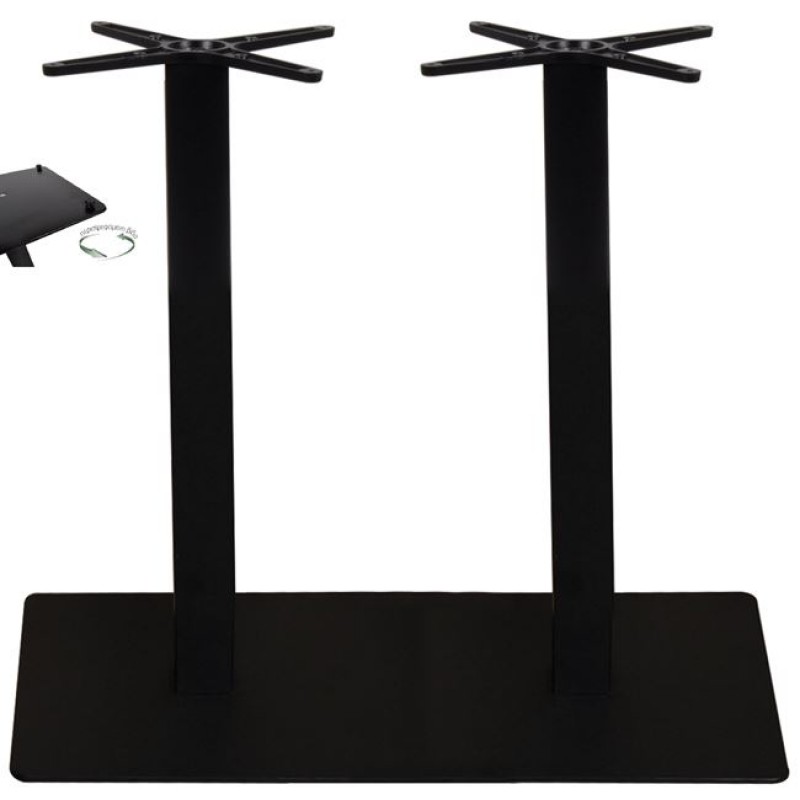 PRATO-R Βάση Τραπεζιού Μακρόστενη με ρεγουλατόρο Μέταλλο Βαφή Μαύρο (21,10kg) Κωδικός: [Ε-00019029] Ε067,R ΔΙΑΣΤΑΣΕΙΣ 70x40cm H.73cm