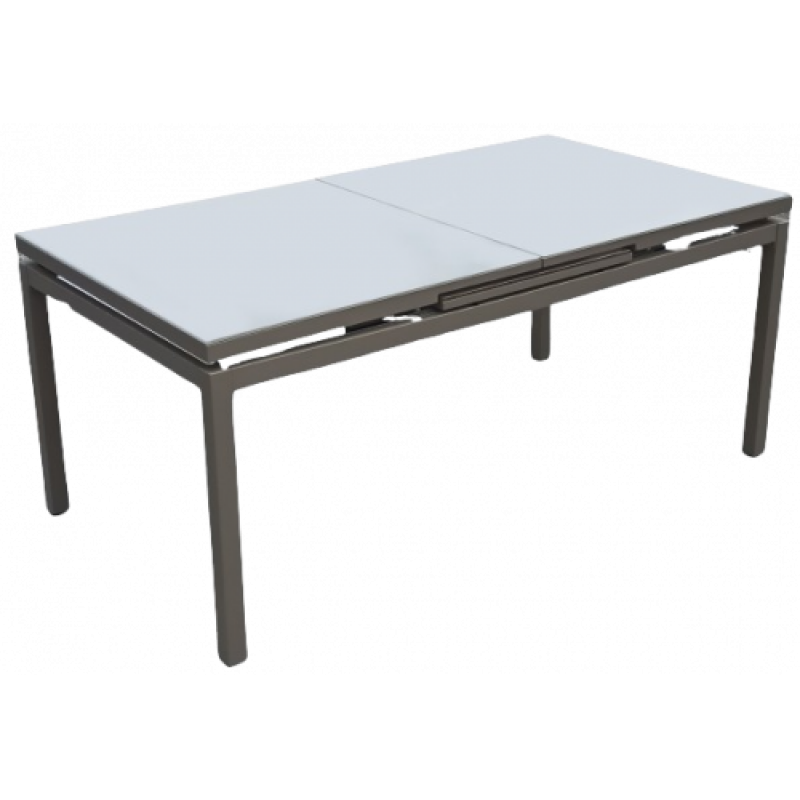 SANI τραπέζι κήπου αλουμινίου ΜΟΚΑ, 100x180(+90)xh75