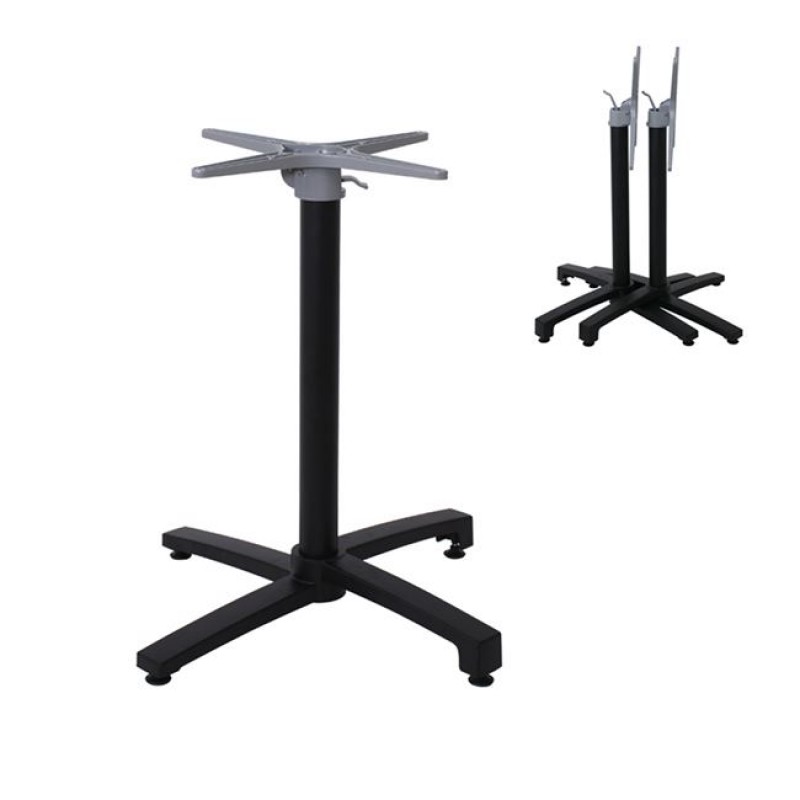 ALTEA Βάση Τραπεζιού Αλουμίνιο Απόχρωση Μαύρο, Πτυσσόμενη (6,20kg) Κωδικός: [Ε-00020306] Ε054 ΔΙΑΣΤΑΣΕΙΣ 68x68cm H.72cm