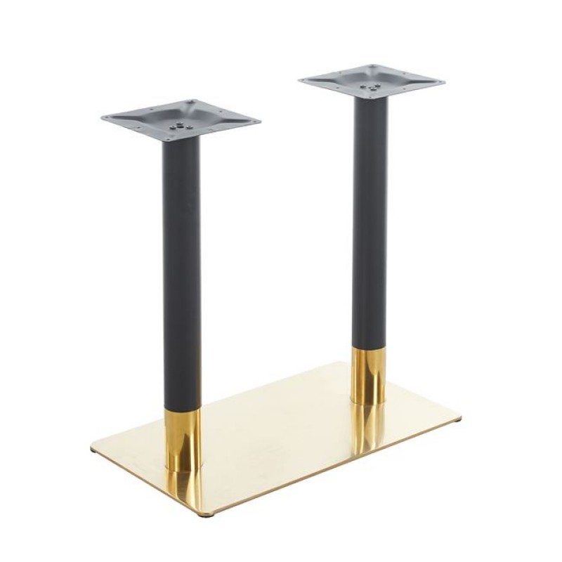 FLASH Βάση Τραπεζιού Μακρόστενη Μέταλλο Βαφή Μαύρο-Χρυσό (17,00 Kg) Κωδικός: [Ε-00025322] Ε0481 ΔΙΑΣΤΑΣΕΙΣ 70x40cm H.72cm