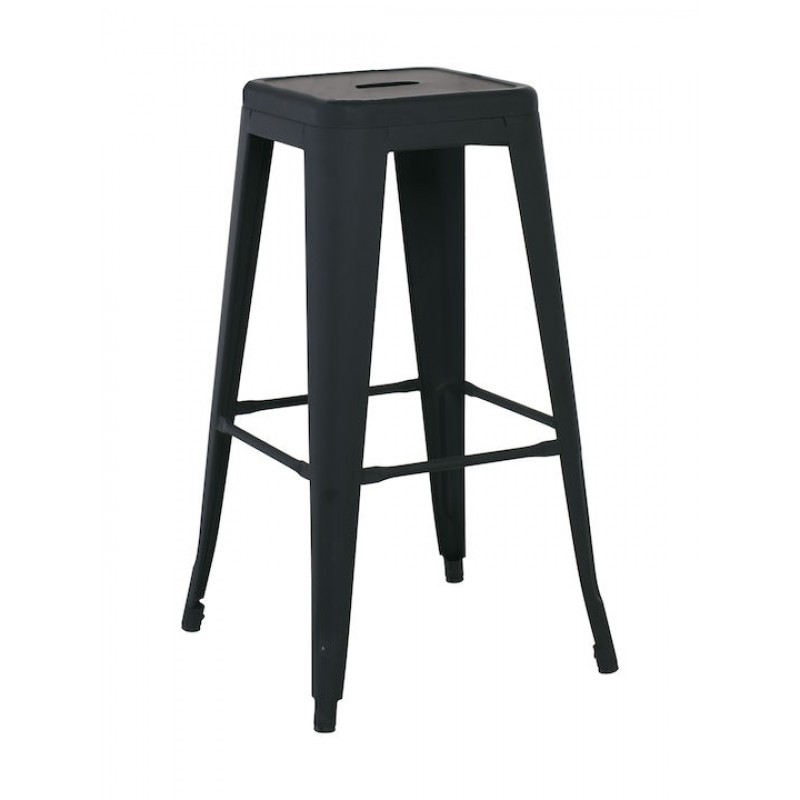 RELIX Σκαμπό Bar Στοιβαζόμενο, Μέταλλο Βαφή Μαύρο Extra Matte Κωδικός: [Ε-00016384] Ε5190,1ΜW