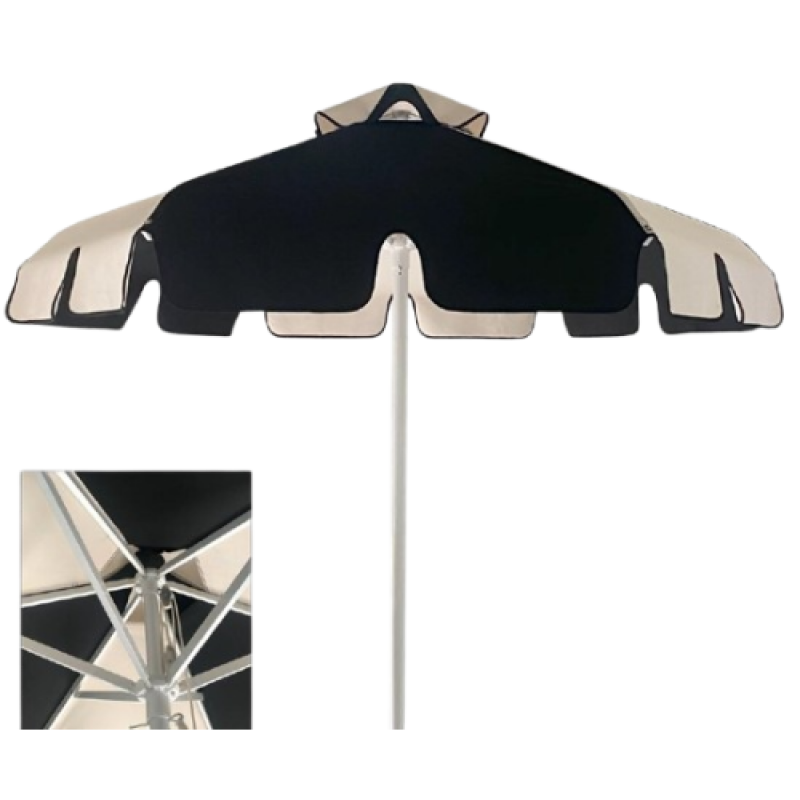 MANITARI ομπρέλα αλουμινίου Φ250 κάλυμμα ακρυλικό ΧΡΩΜΑ ΕΠΙΛΟΓΗΣ