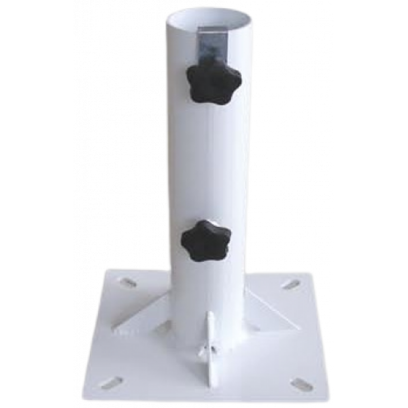 Α1080-70 βάση ομπρέλας μεταλλική ΛΕΥΚΗ, πλάκα 25x25x6