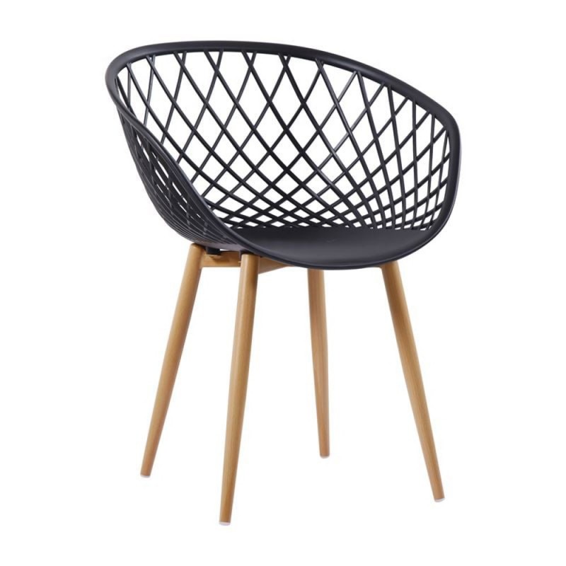 REX Πολυθρόνα Μέταλλο Βαφή Φυσικό, PP-UV Μαύρο (εκτός συσκευασίας) Κωδικός: [Ε-00024146] Ε373,21W ΔΙΑΣΤΑΣΕΙΣ 62x56x80cm