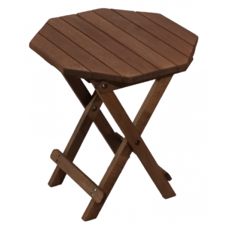 ΜΕΤΣ-ΤΠ τραπεζάκι κήπου ΠΟΛΥΓΩΝΟ-Φ45xH45 ξύλο ΕΜΠΟΤΙΣΜΟΥ ΚΑΡΥΔΙ
