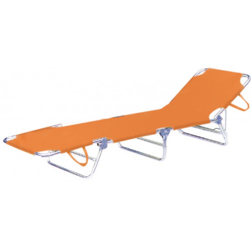 ENJOY ξαπλώστρα παραλίας αλουμινίου pvc ΠΟΡΤΟΚΑΛΙ, 190x57xH25