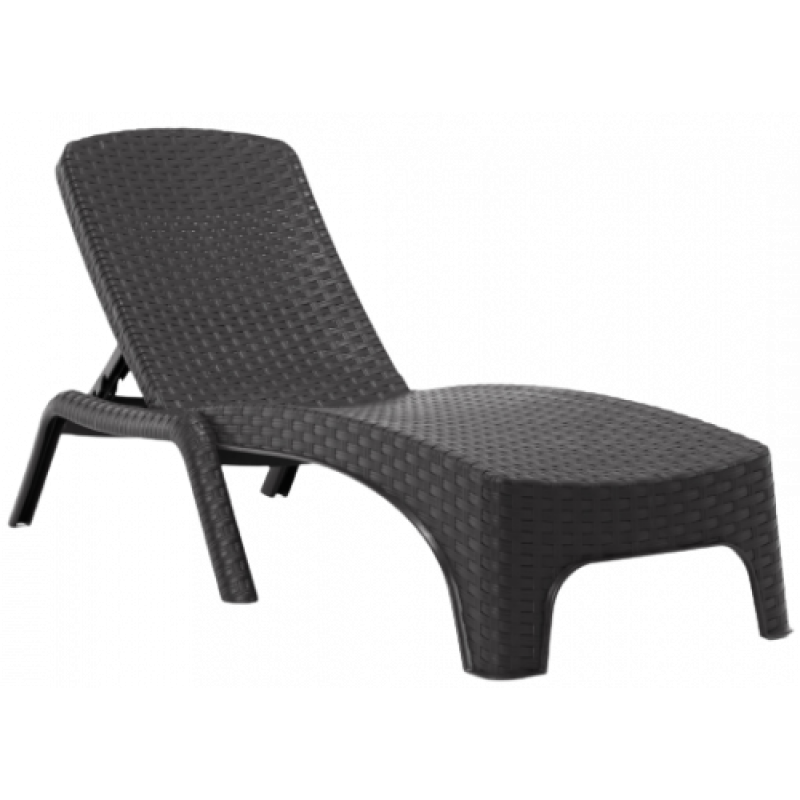 ROMA-LOUNGER ξαπλώστρα polypropylene ΑΝΘΡΑΚΙ, 197x71x37