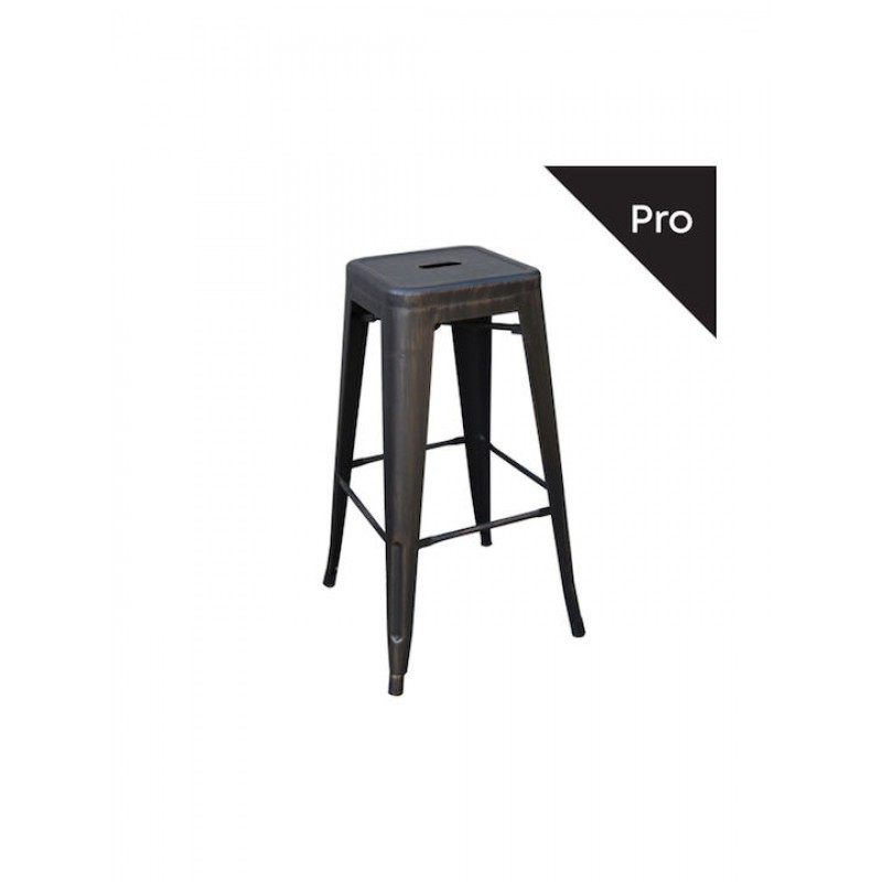 RELIX Σκαμπό Bar-Pro, Στοιβαζόμενο, Μέταλλο Βαφή Antique Black Κωδικός: [Ε-00014755] Ε5190,10