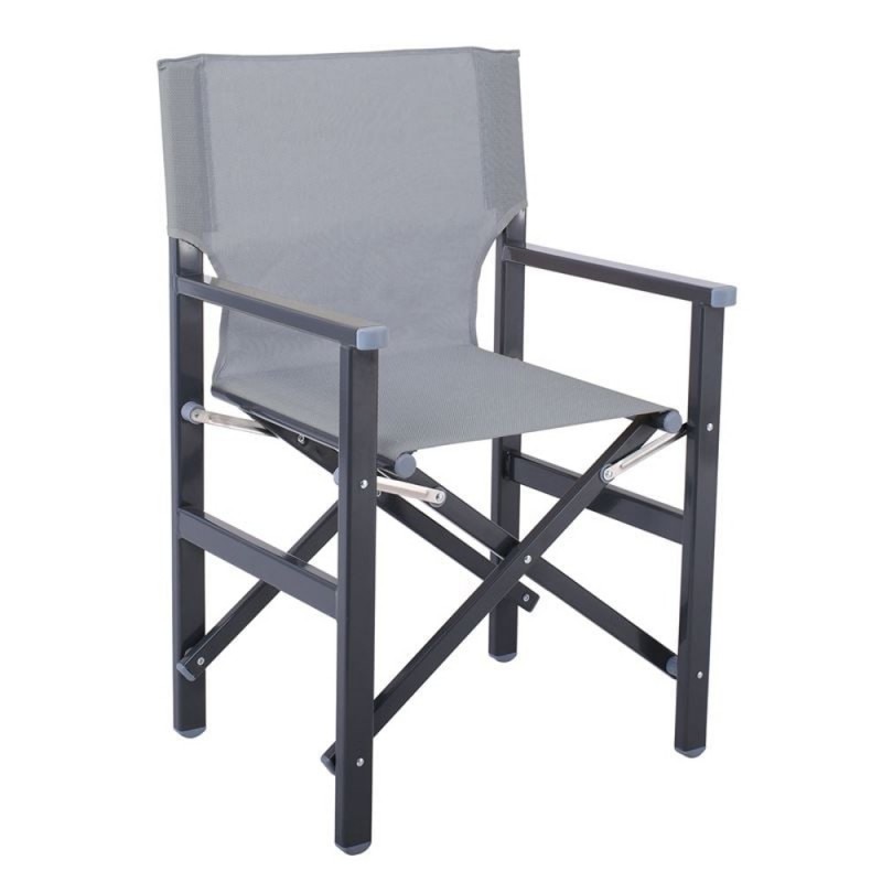 Σκηνοθέτη Πολυθρόνα, Αλουμίνιο Ανθρακί (1,2mm), Textilene Γκρι (Μονοκόμματο), Πτυσσόμενη Κωδικός: [Ε-00024645] Ε2601,6Μ ΔΙΑΣΤΑΣΕΙΣ 55x46x88cm