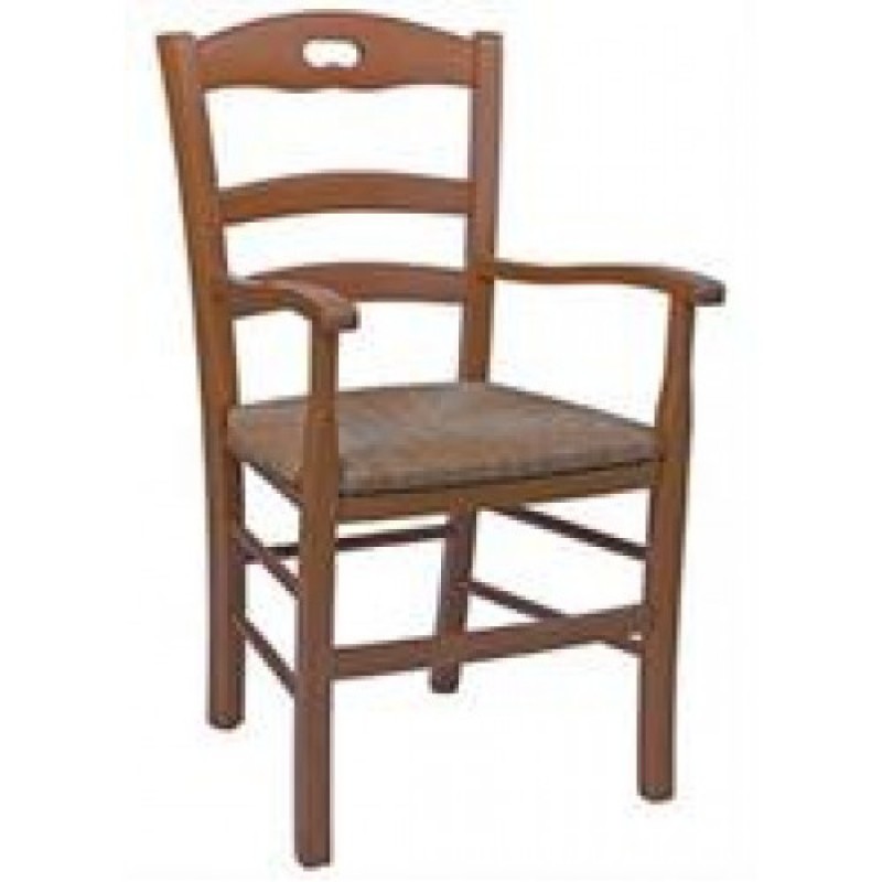 SAVOY-47PB πολυθρόνα ξύλινη ΜΕΛΙ, 59x57xΗ98