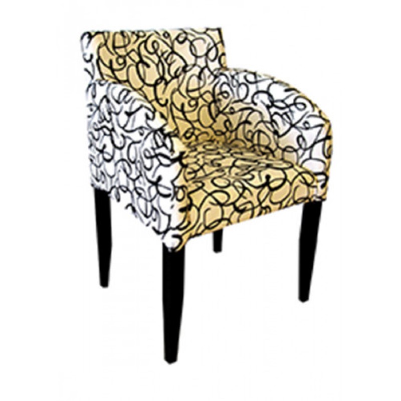 Π286-U πολυθρόνα ενιαίου χώρου ξύλινη ντυμένη ΧΡΩΜΑ ΕΠΙΛΟΓΗΣ, 59x57x88