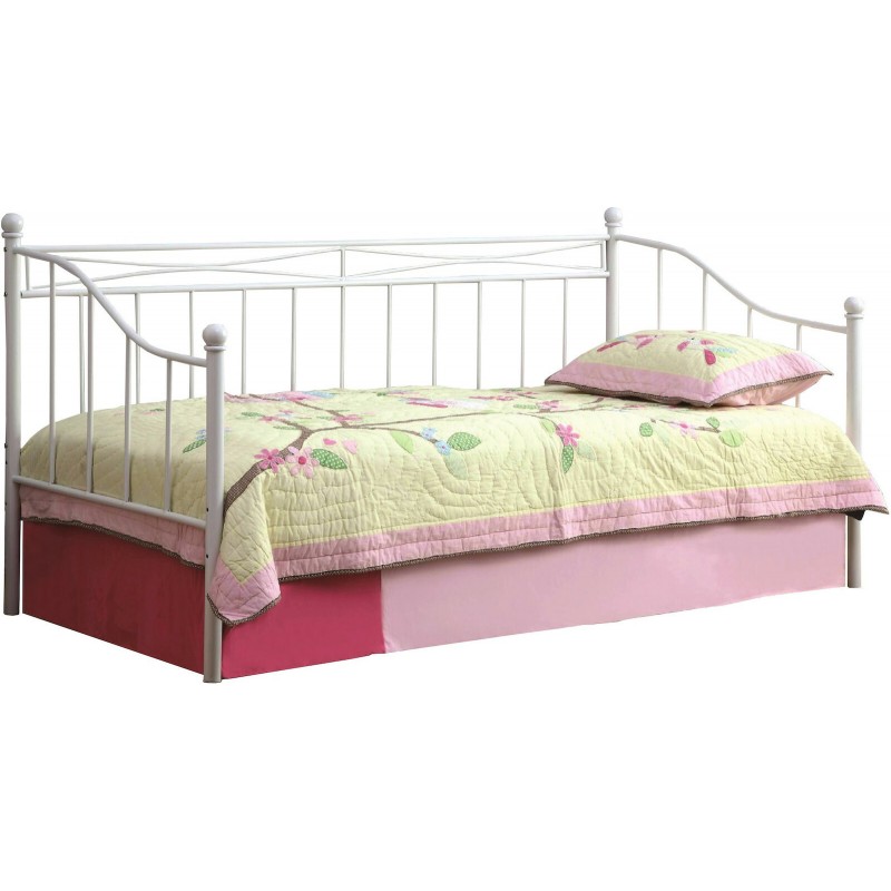 Marin Daybed Καναπές Κρεβάτι Μονό Μεταλλικό Λευκό με Τάβλες για Στρώμα 90x190cmΚωδικός: E8043,2