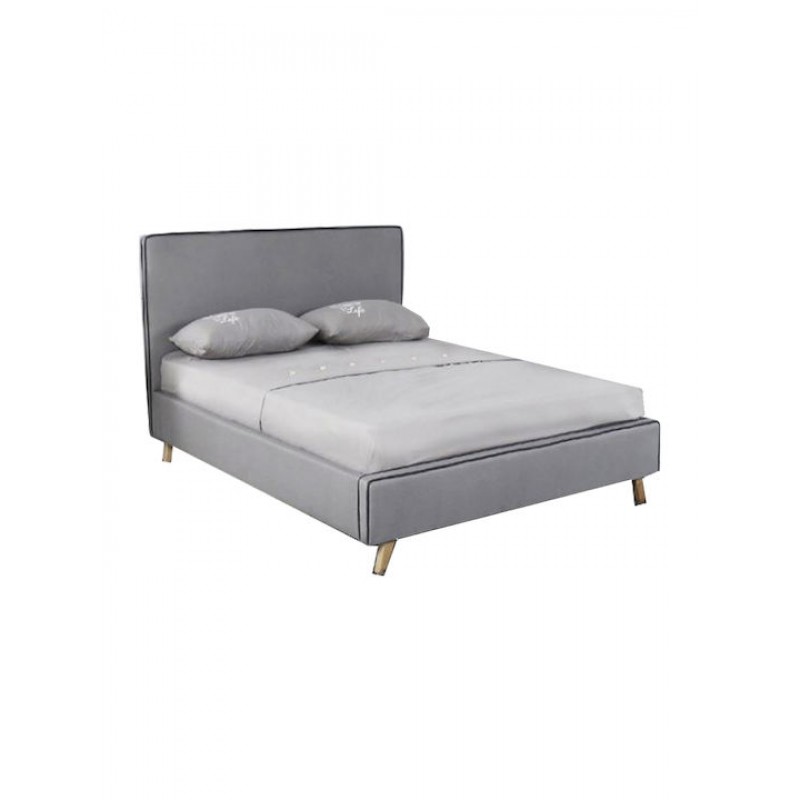 Morisson Κρεβάτι Διπλό Επενδυμένο με Ύφασμα Γκρι για Στρώμα 140x190cmΚωδικός: Ε8082,1