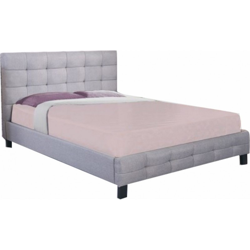 Fidel Κρεβάτι Υπέρδιπλο Επενδυμένο με Ύφασμα Γκρι με Τάβλες για Στρώμα 160x200cmΚωδικός: Ε8053,4