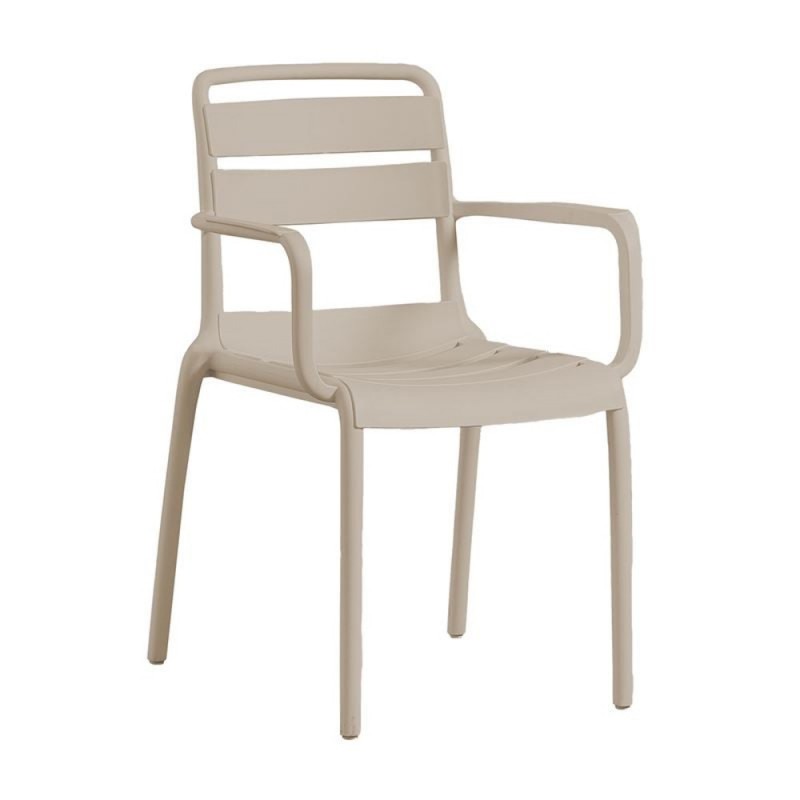 SERENATA Πολυθρόνα Στοιβαζόμενη, PP-UV Cappuccino Κωδικός: [Ε-00025460] Ε3807,2W ΔΙΑΣΤΑΣΕΙΣ 54x58x81cm