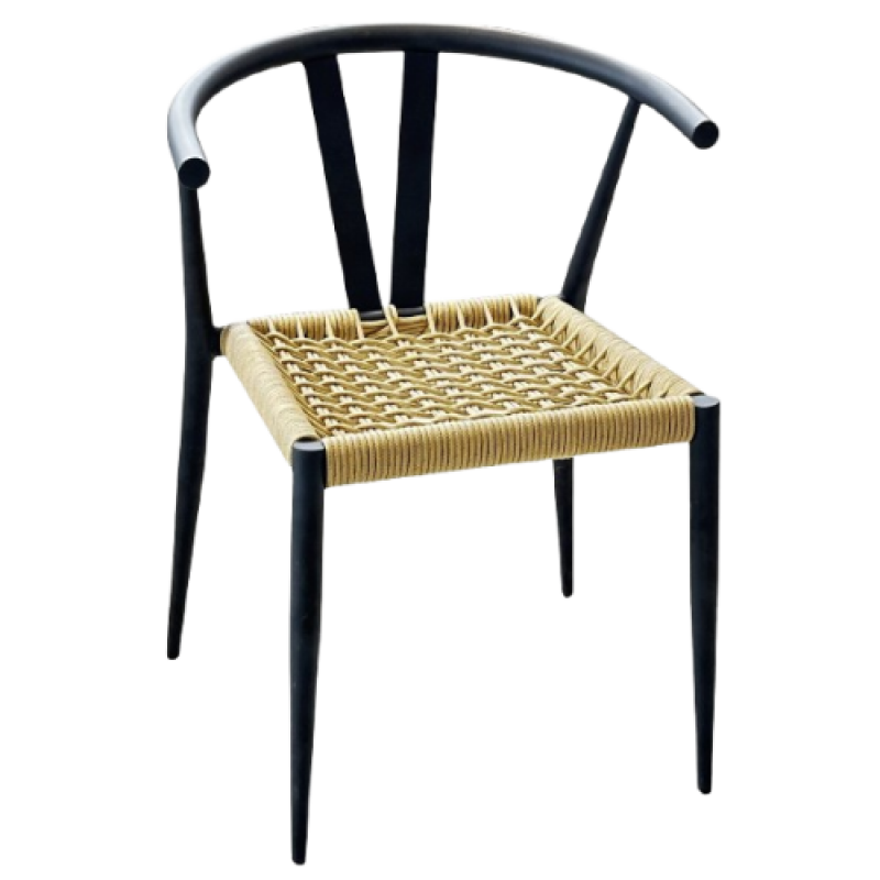 TS-338 πολυθρόνα εξοπλισμού μεταλλική με σχοινί ΧΡΩΜΑ ΕΠΙΛΟΓΗΣ, 54x48xH70