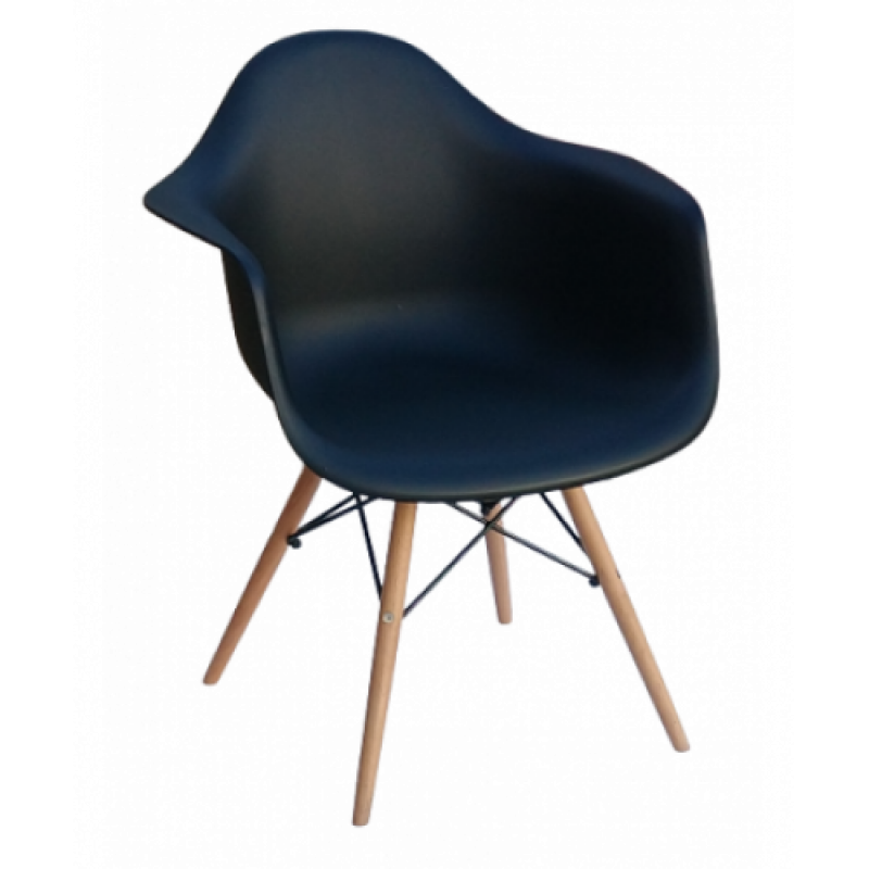 KEAMES-ARMS-PP-W πολυθρόνα polypropylene ΜΑΥΡΗ, 62x55x83