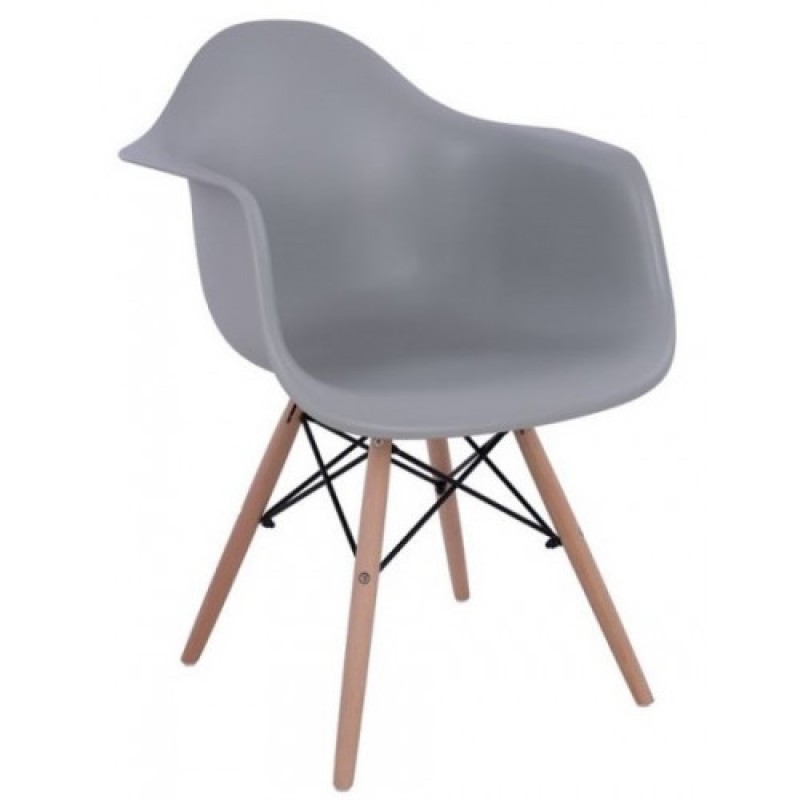 KEAMES-ARMS-PP-W πολυθρόνα polypropylene ΓΚΡΙ, 62x55x83