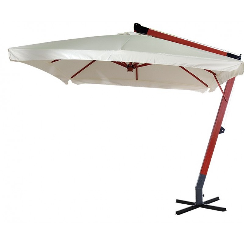 Κρεμαστή Γωνιακή Τετράγωνη Ομπρέλα 300 x 300cm ,Με Ξύλινο Κορμό Κωδικός: 155521