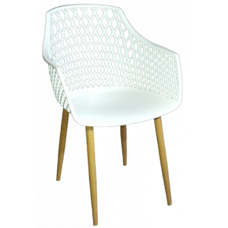 RIVIERA πολυθρόνα polypropylene ΛΕΥΚΟ, 57x55x84