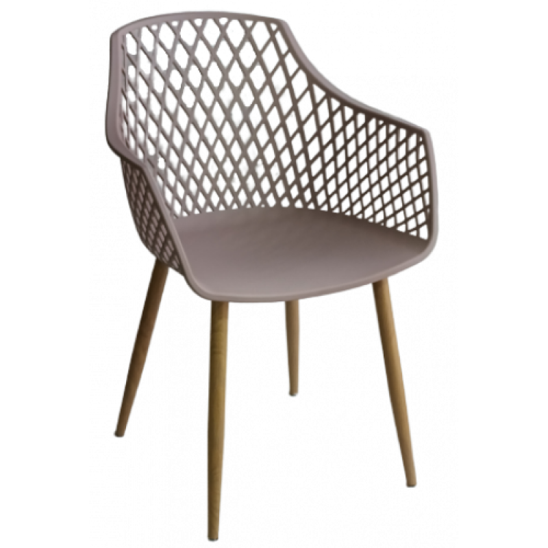 RIVIERA πολυθρόνα polypropylene ΜΟΚΑ, 57x55x84