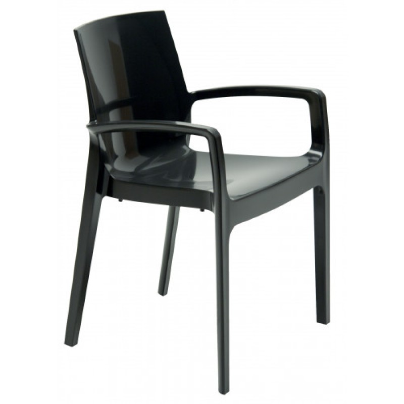 CREAM πολυθρόνα polypropylene higlopp ΑΝΘΡΑΚΙ