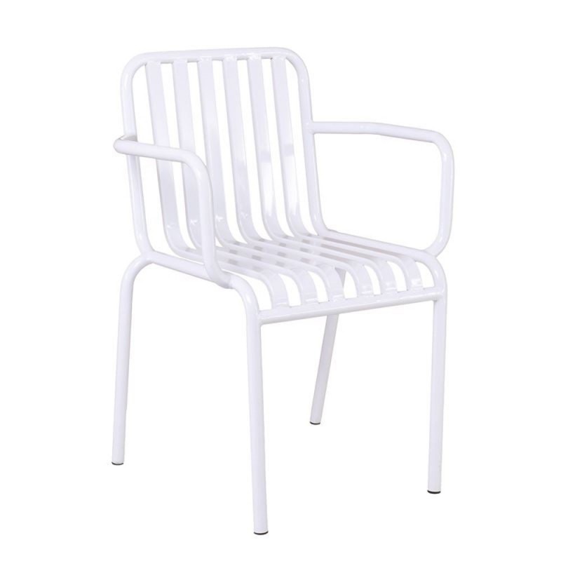 MODIAL Πολυθρόνα Μέταλλο Βαφή Άσπρο Κωδικός: [Ε-00025987] Ε5490,1 ΔΙΑΣΤΑΣΕΙΣ 60x51x82cm Συσκευασία 6 Τεμαχίων