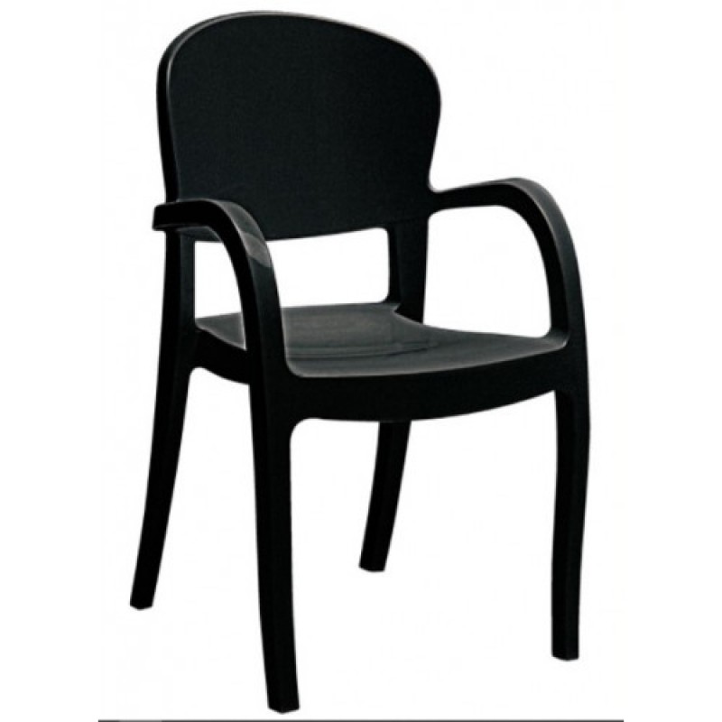 JOKER πολυθρόνα polypropylene higlopp ΜΑΥΡΟ