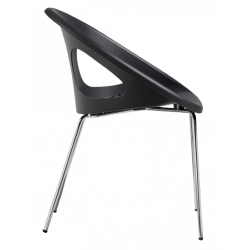 DROP πολυθρόνα polypropylene ΑΝΘΡΑΚΙ, 57x61x78