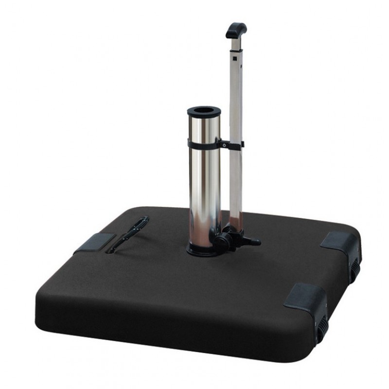 Μάυρη Τσιμεντένια Βάση Ομπρέλας 50Kgr , Με Λαβή Και Ρόδες Κωδικός: LTH50B