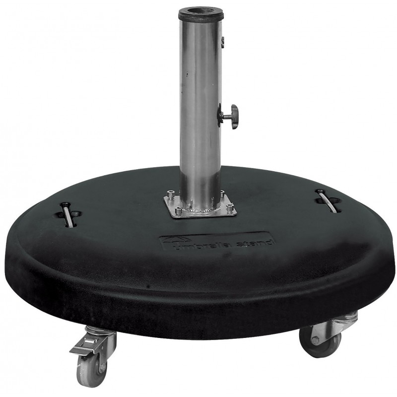 Μάυρη Τσιμεντένια Βάση Ομπρέλας 50Kgr , ⌀ 60cm ,Με Ροδάκια Και Φρένο Κωδικός: NTH50-B