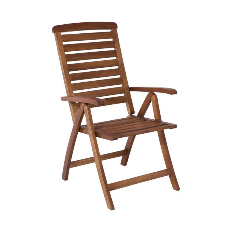 GARDEN Πολυθρόνα Βεράντας - Κήπου, Ξύλο Ακακία, Ψηλή Πλάτη 5 Θέσεων, Πτυσσόμενη, Καρυδί Κωδικός: [Ε-00015802] Ε20202,9