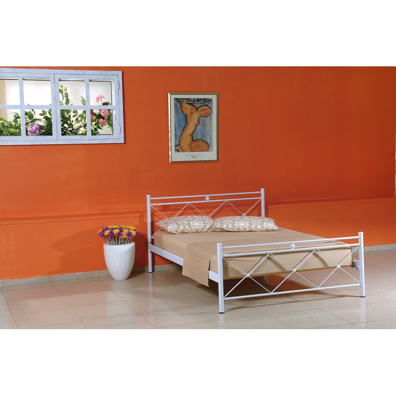 King Size Μεταλλικό Κρεβάτι Χιαστί 168 x 208cm Κωδικός: 23982