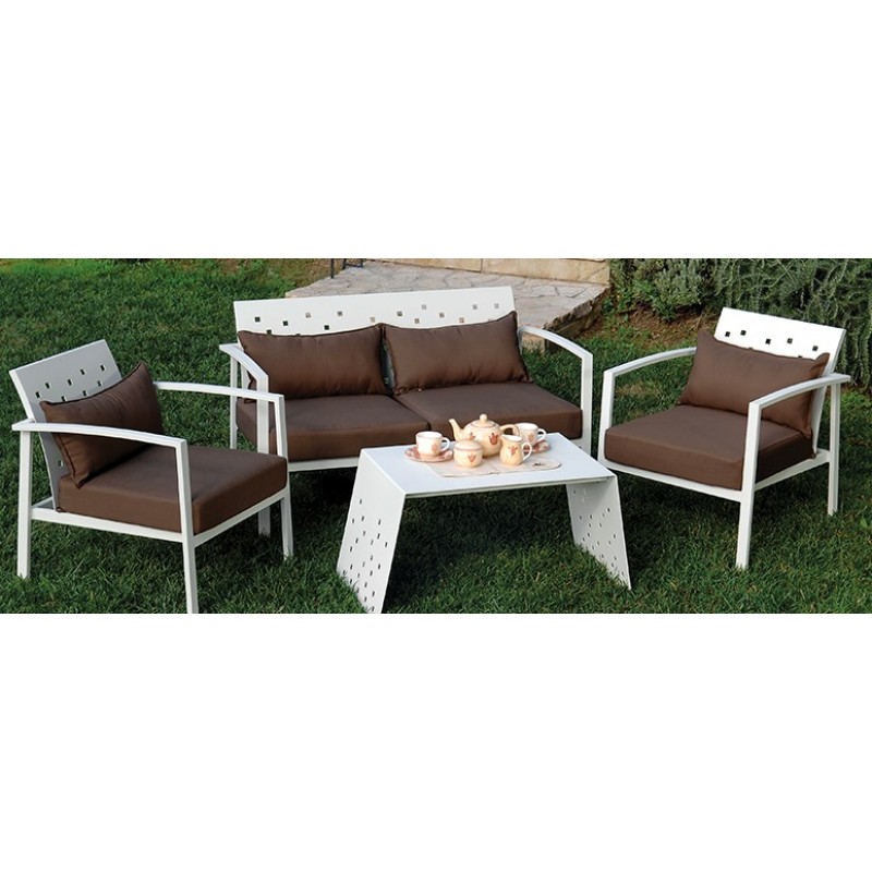 AMANDA Καθιστικό Αλουμινίου Σέτ 4 Τεμαχίων Κωδικός: 3589