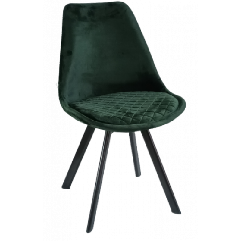 BERG-FA-METAL καρέκλα μεταλλική ΜΑΥΡΗ με ταπετσαρία ύφασμα ΚΥΠΑΡΙΣΣΙ, 48x65x83